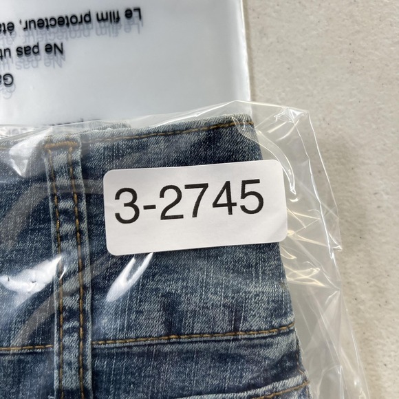 One Tuff Babe Skirt Women's 9/10 Blue Denim A-Line Mini Raw Hem Stretch - Picture 8 of 8